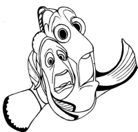 A coloring page of finding nemo
